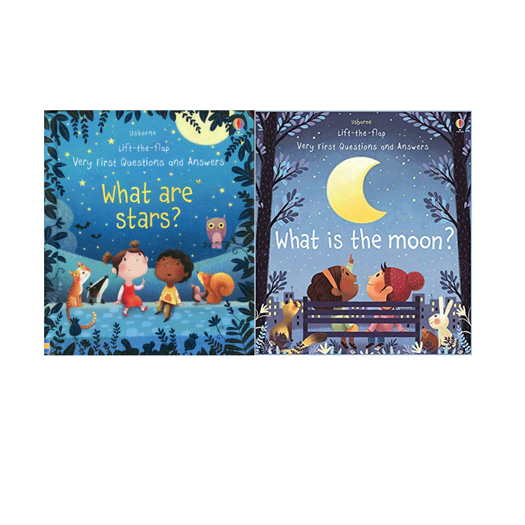 Usborne Lift The Flap What Are Stars And What Is The Moon 2 Book Set P ...